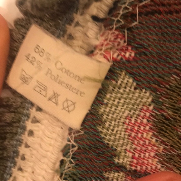 Made in Italy Gorgeous Flowers vintage throw - Picture 5 of 9